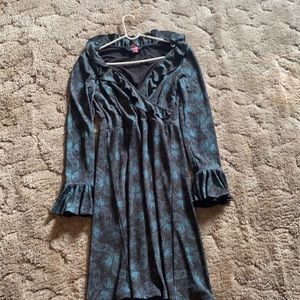 Blue and black vintage dress